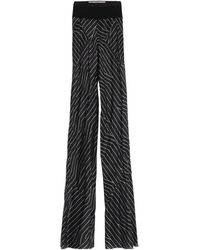 Rick Owens - Two-Tone Striped Knitted Casual Pants - Lyst