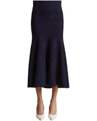 KHAITE - Long Knitted Skirt - Lyst