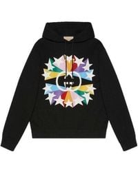 Gucci - Interlocking G Graphic-Print Hoodie - Lyst