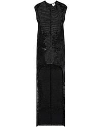 Courreges - Courrèges Circle Edged Sequins Embellished Long Dress - Lyst