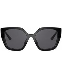Prada - Logo Cat Eye Frame Sunglasses - Lyst