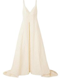 Emilia Wickstead - Pleated Seersucker Gown - Lyst