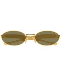 Bottega Veneta - Eyewear Oval Frame Sunglasses - Lyst