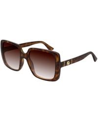 Gucci - Tortoiseshell Oversized Square Sunglasses - Lyst