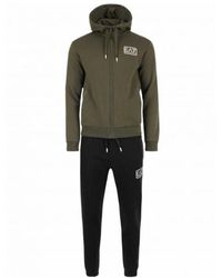EA7 - Two Pieces Of Zipper Sweater And Trousers Sportswear - Lyst