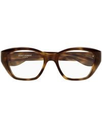 Saint Laurent - Tortoiseshell-Effect Ca-Eye Glasses - Lyst
