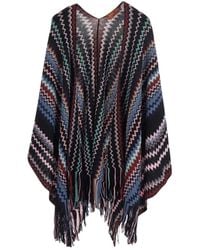 Missoni - V-Neck Long-Sleeve Knit Wrap - Lyst