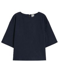 Max Mara - Pinstripe Short-Sleeved Top - Lyst
