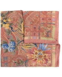 Etro - Floral Paisley Printed Scarf - Lyst