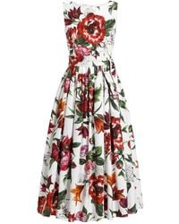Dolce & Gabbana - Floral Printed Dress - Lyst