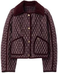 Burberry - Long Sleeved Quilted Jacket - Lyst