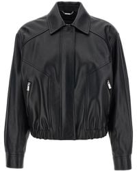 Versace - Leather Blouson - Lyst