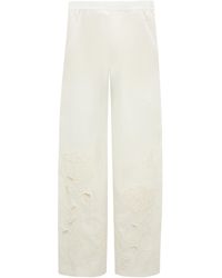 Dorothee Schumacher - Embroidered Linen Trousers - Lyst