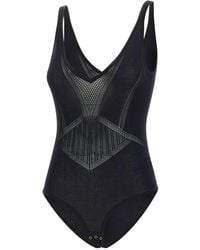 Elisabetta Franchi - Openwork Knit Bodysuit - Lyst