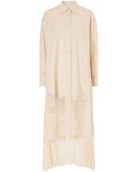 Zimmermann - Asymmetric Lace-Trimmed Stretch-Wool Shirt - Lyst
