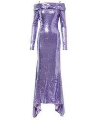The Attico - Fanny Sequined Off-Shoulder Gown - Lyst