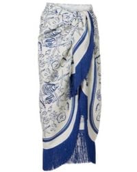 Jonathan Simkhai - Fringed Printed Linen-Blend Beach Cover-Up - Lyst