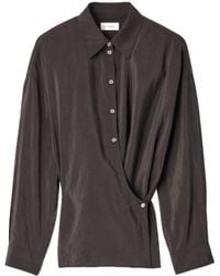 Lemaire - Straight Collar Twisted Shirt - Lyst