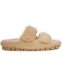 Miu Miu - Shearling Sandals - Lyst