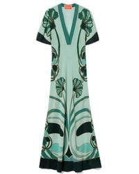 La DoubleJ - La Doublej Marlene Placed-Print Maxi Dress - Lyst