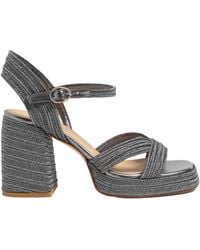 Castañer - Castañer Valle Interwoven Metallic Slingback Sandals - Lyst