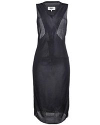 MM6 by Maison Margiela - V-Neck Knitted Dress - Lyst