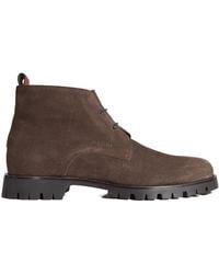 Gucci - Lace-Up Ankle Boot With Web - Lyst