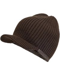 Y-3 - Ribbed Visor Beanie Hat - Lyst