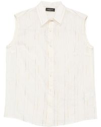 Fabiana Filippi - Pinstriped Sleeveless Shirt - Lyst