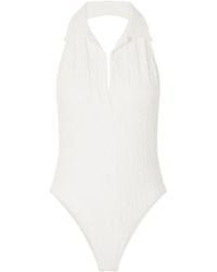 Lisa Marie Fernandez - Polo Floral-Jacquard One-Piece - Lyst