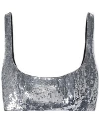 Valentino - Sequin-Embellished Bralette Top - Lyst