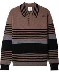 Paul Smith - Stripe Cashmere Polo Sweater - Lyst