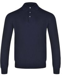 Tagliatore - Palmer Long-Sleeved Knitted Polo Shirt - Lyst