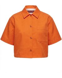 Gucci - Gg Gabardine Shirt - Lyst