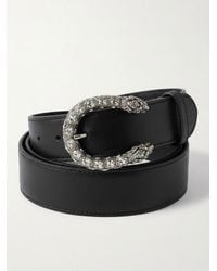Gucci - Leather Belt With Crystal Dionysus Buckle - Lyst