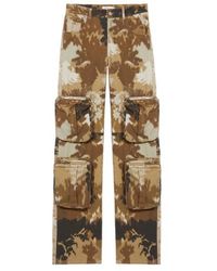 Blumarine - Camouflage Printed Straight Leg Cargo Jeans - Lyst