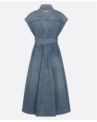 Dior Iviera Mid-Length Flared Dress in Gray | Lyst