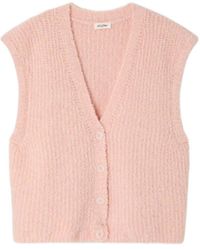 American Vintage - Textured Button Knit Vest - Lyst