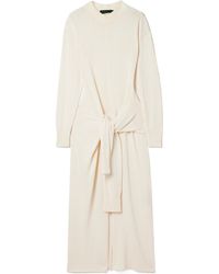 Proenza Schouler - Luca Tie-Detailed Silk-Blend Maxi Dress - Lyst