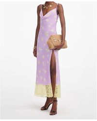 Self-Portrait High Neck Star Lace Dress in White | Lyst