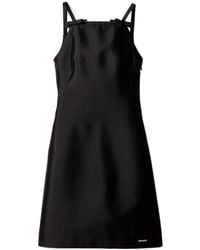 Miu Miu - Silk-Wool Bow Mini Dress - Lyst