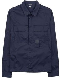 C.P. Company - Logo-Embroidered Cotton Shirt - Lyst