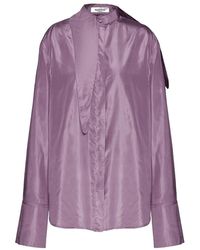 Valentino - Pussy Bow Long-Sleeved Shirt - Lyst
