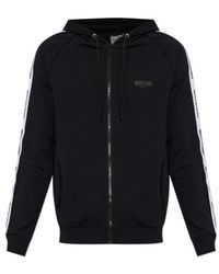 Moschino - Logo Tape Zip Hoodie - Lyst