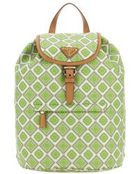 Prada - Geometric-Print Drawstring Backpack - Lyst