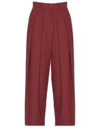 KENZO - Cropped Pleated Trousers - Lyst