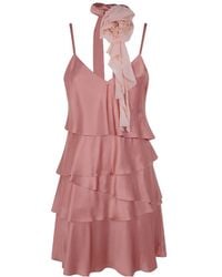 Blugirl Blumarine - Tie-Detail Mini Dress - Lyst