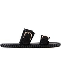 Gabriela Hearst - Round-Toe Flat Sandals - Lyst