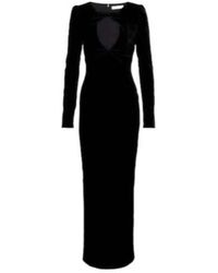 Alessandra Rich - Bow-Knot Openwork Velvet Dress - Lyst