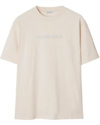 Burberry - Logo-Embroidered T-Shirt - Lyst
